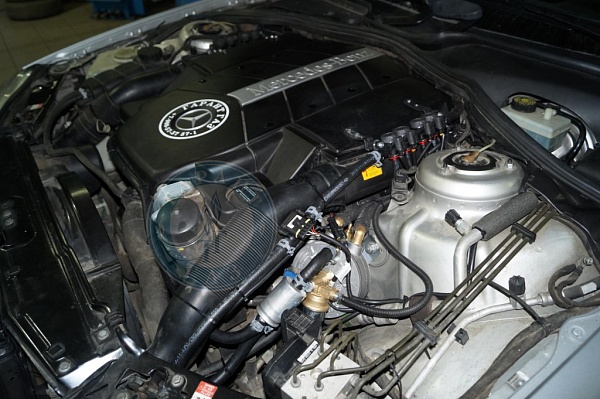 Форсунки ГБО на Mercedes S500 2001 года 305.9 л.с. 4966